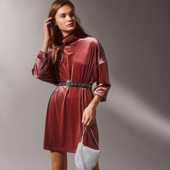 Urban Outfitters Dresses & Skirts - Urban Outfitters Velvet Turtleneck Mini Dress
